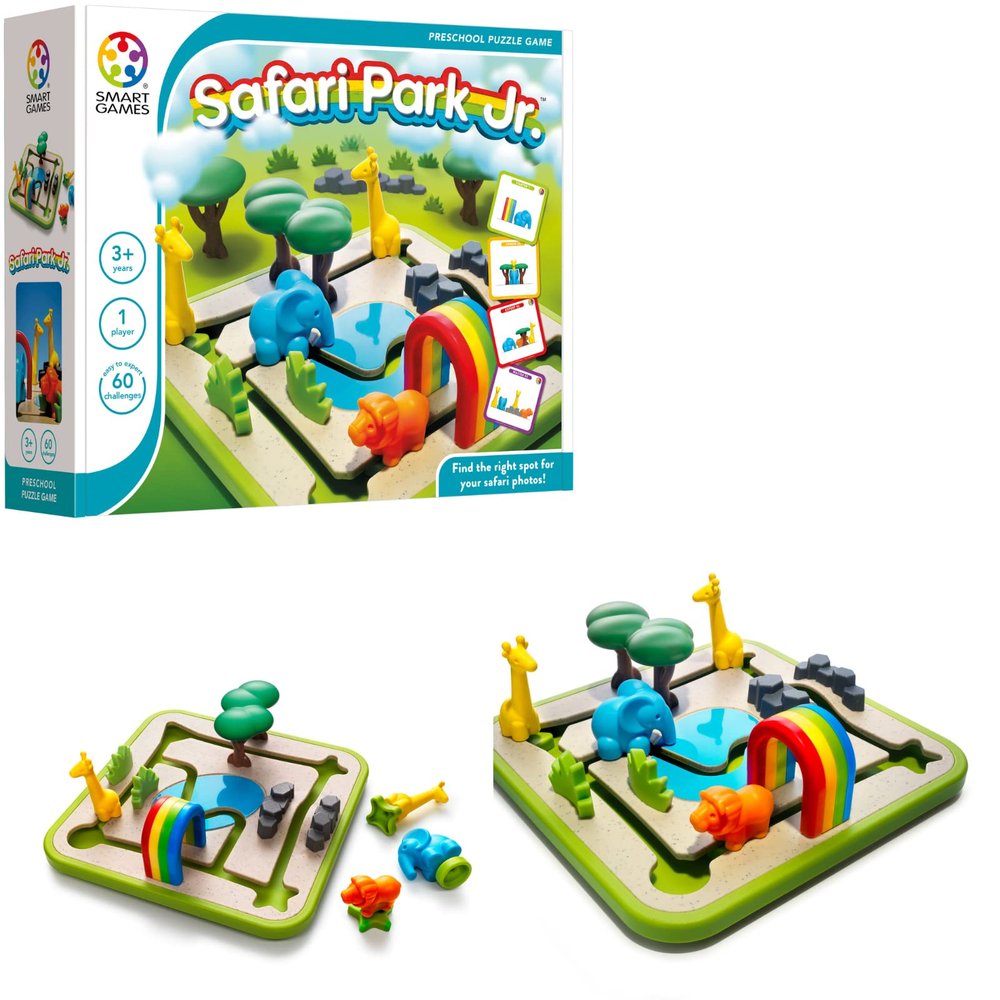 SmartGames Safari Park Jr. Preschool Logic & Matching Puzzle Game with 60 Challenges for Ages 3+