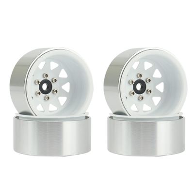 pizarra 4PCS Wagon 1.9 Metal Beadlock Wheel Hub Rim for 1/10 RC Crawler SCX10 90046 TRX4 D90,5