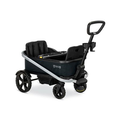 BOB Gear Renegade Foldable Stroller Wagon with 3 Seats, 5-Point Harness System, All-Terrain Tires, and Push and Pull Handle, Nightfall