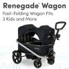 BOB Gear Renegade Canopy Stroller Wagon with 3 Seats, 5-Point Harness System, All-Terrain Tires, and Push and Pull Handle, Nightfall view 2