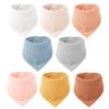 Konssy 8-Pack Muslin Baby Bibs, Absorbent Bandana Drool, 100% Cotton Unisex Baby Bibs for Teething and Drooling view 1