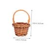 HANABASS 12 Pcs Mini Wicker Baskets with Handle Small Rattan Woven Storage Baskets for Dollhouse Decor Floral Arrangements Party Favors Photography Prop view 2