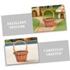 HANABASS 12 Pcs Mini Wicker Baskets with Handle Small Rattan Woven Storage Baskets for Dollhouse Decor Floral Arrangements Party Favors Photography Prop view 3
