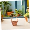 HANABASS 12 Pcs Mini Wicker Baskets with Handle Small Rattan Woven Storage Baskets for Dollhouse Decor Floral Arrangements Party Favors Photography Prop view 4