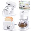 Kitchen Appliances Toys, Kids Play Kitchen Accessories Set, Pretend Kitchen Toys for Kids Ages 4-8, Coffee Maker, Mixer, Toaster with Realistic Lights & Sounds, Gift for Girls Ages 3+ view 1