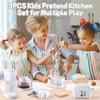 Kitchen Appliances Toys, Kids Play Kitchen Accessories Set, Pretend Kitchen Toys for Kids Ages 4-8, Coffee Maker, Mixer, Toaster with Realistic Lights & Sounds, Gift for Girls Ages 3+ view 2