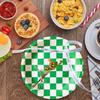 40 Pcs Green & White Checkered Race Car Party Supplies - 7" Green Checkered Paper Plates for Racing Themed Race Car Birthday Party Decorations view 2