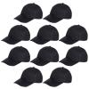 Yookat Kids Baseball Cap - Medium, Black - DIY Hat for Kids - 10 Pieces - Costume Headwear for Birthday, School Events, Theme Parties, Beach, Baseball, Golf, Fishing, Camping view 1
