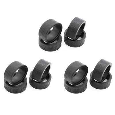 MACIMO 12Pcs Rubber Tyre Tires Wheel for K969 K989 P929 Iw04M Iw02 Mini-Z Mini-D Mini-Q 1/28 RC Car