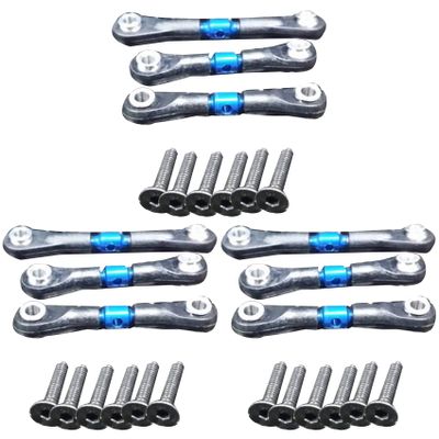 MACIMO 9Pcs Metal Steering Tie Rod Link Rod for TT02 TT02T 1/10 RC Car Parts Accessories,Blue