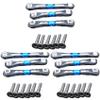 MACIMO 9Pcs Metal Steering Tie Rod Link Rod for TT02 TT02T 1/10 RC Car Parts Accessories,Blue view 1