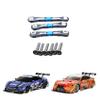MACIMO 9Pcs Metal Steering Tie Rod Link Rod for TT02 TT02T 1/10 RC Car Parts Accessories,Blue view 2