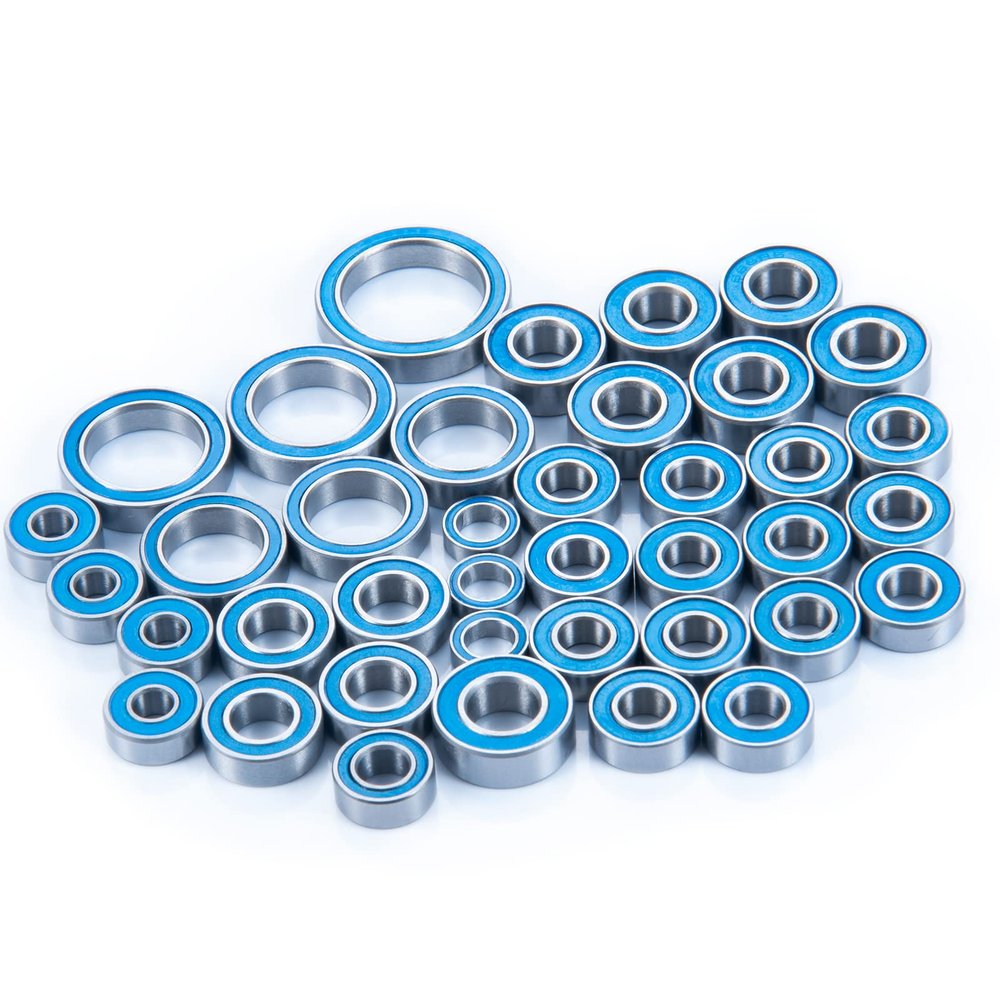 BRKRC 39PCS Wheel Hub Axle Blue Sealed Ball Bearing Kit for Tra-xxas TRX-4 Bronco TRX4 1/10 RC Crawler Car Upgrade Parts