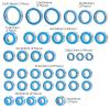 BRKRC 39PCS Wheel Hub Axle Blue Sealed Ball Bearing Kit for Tra-xxas TRX-4 Bronco TRX4 1/10 RC Crawler Car Upgrade Parts view 2