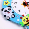DYNWAVE DIY Wall Clock Handmade Material Kit Montessori Educational Toys Learning Aids Crafts Hanging Time Clock for Boys Toddlers Home Decorations, Animal view 3