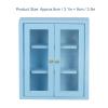 1:12 Dollhouse Wall Cabinet,Wooden Miniature Kitchen Cabinet for Dollhouse Accessories (Blue) view 2