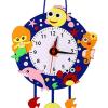 rockible DIY Wall Clock Material Kit Montessori Educational Toys Creative Cute Hanging Learning Time Clock for Kids Baby Boys Girls Decorations, Sea World view 4