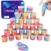 D'ALBA Slime Kit, 28 Pack Galaxy Slime Bulk, Party Favor for Kids, Non Sticky, Stress Relief, Super Soft Putty Slime Toy for Girls & Boys, Birthday Gift, Christmas Stuffer view 1