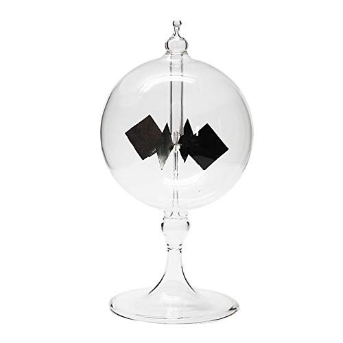 Lyzeous Solar Crookes Radiometer Glass Handmade Toy for Party Gift Transparent