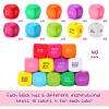 40 Pcs Motivational Foam Cubes Stress Ball with Quotes, Square Encouraging Stress Balls Dice Shaped Foam Stress Relief Toys for Kids Adults Classroom School Supplies view 2