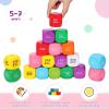 40 Pcs Motivational Foam Cubes Stress Ball with Quotes, Square Encouraging Stress Balls Dice Shaped Foam Stress Relief Toys for Kids Adults Classroom School Supplies view 3