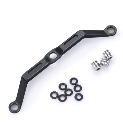 1/18th Aluminum Steering Link Linkage Upgrade for TRX4-M 1:18 RC Crawler Car Parts (Black)