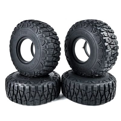 QUPA AM STORE 2.9" Beadlock Wheel Tires for 1/6 Axial SCX6 AXI05000 JLU Wrangler RC Crawler Car (A)