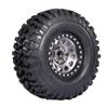 Lyzeous 4PCS Metal 2.2 Beadlock Wheel Rim Tires Set for 1/10 RC Crawler Car TRX4 TRX6 Axial SCX10 RR10 Parts,Titanium view 2