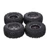 Lyzeous 4PCS Metal 2.2 Beadlock Wheel Rim Tires Set for 1/10 RC Crawler Car TRX4 TRX6 Axial SCX10 RR10 Parts,Titanium view 4