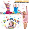 24 Pcs Spiky Sensory Bracelet Anxiety Sensory Toys Fidget Toy Stress Relief Spiky Rings Rainbow No Latex Flexible Stretchy Wearable Toy Bracelet for Adults Kids Children view 3