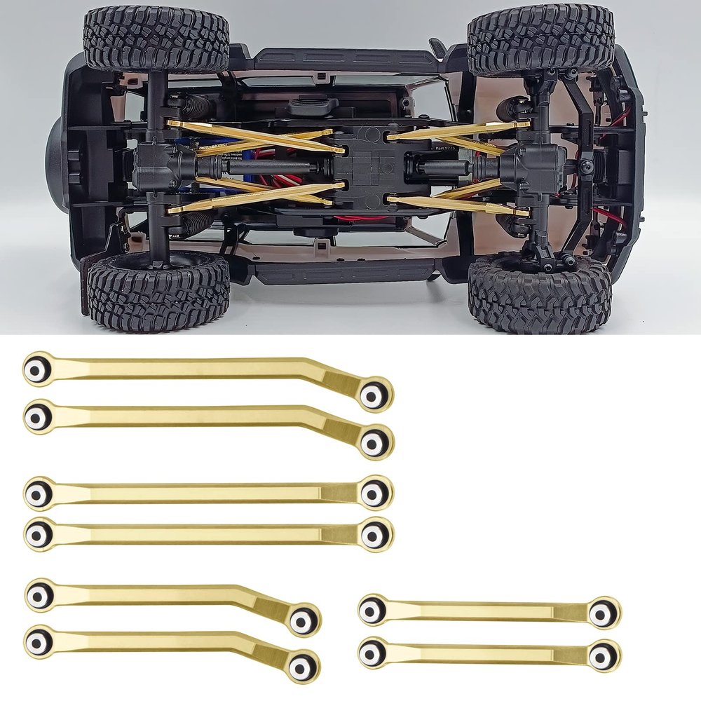 RCLIONS Higher Extra Clearance Links Set Linkage for TRX4M Upgrades 1/18th RC Crawler Car Parts Heavy Weight 62g
