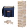 GOTHINK Giant Tumble Tower Game, Large Tumbling Tower Stacking to Over 3.2 FT 60pcs Wooden Jumbo Blocks for Outside Yard Games w/Carry Case Timber Stacking Game Night Toy Gift for Kids Adults Family view 1