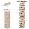 GOTHINK Giant Tumble Tower Game, Large Tumbling Tower Stacking to Over 3.2 FT 60pcs Wooden Jumbo Blocks for Outside Yard Games w/Carry Case Timber Stacking Game Night Toy Gift for Kids Adults Family view 2