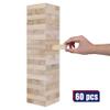 GOTHINK Giant Tumble Tower Game, Large Tumbling Tower Stacking to Over 3.2 FT 60pcs Wooden Jumbo Blocks for Outside Yard Games w/Carry Case Timber Stacking Game Night Toy Gift for Kids Adults Family view 3