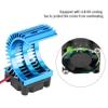 Pilipane RC Car Motor Heatsink Fan, Aluminum Alloy Heat Sink with Cooling Fan for 1/10 Scale Electric RC Car 540/550 Motor(Blue) view 2