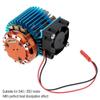 Pilipane RC Car Motor Heatsink Fan, Aluminum Alloy Heat Sink with Cooling Fan for 1/10 Scale Electric RC Car 540/550 Motor(Blue) view 3