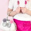 16PCS Elastic Hair Ties with Fluffy Pom Poms, 2 Inches Small Ponytail Holders for Toddler Girls and Pigtails, Baby Hair Accessories (8 Colors) view 4