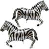 2PCS Foil Zebra Balloon Wild One Safari Zoo Big 40 Inch Zebra Foil Jungle Theme Jungle Party Birthday Party Helium Mylar Aluminum Balloons view 1