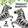 2PCS Foil Zebra Balloon Wild One Safari Zoo Big 40 Inch Zebra Foil Jungle Theme Jungle Party Birthday Party Helium Mylar Aluminum Balloons view 2