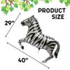 2PCS Foil Zebra Balloon Wild One Safari Zoo Big 40 Inch Zebra Foil Jungle Theme Jungle Party Birthday Party Helium Mylar Aluminum Balloons view 3