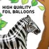 2PCS Foil Zebra Balloon Wild One Safari Zoo Big 40 Inch Zebra Foil Jungle Theme Jungle Party Birthday Party Helium Mylar Aluminum Balloons view 4