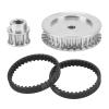 Tnfeeon Belt Drive Gears System, 12T 30T Realistic RC Belt Drive Gear Low Noise for RC Crawler Car Upgrade DIY Parts for 1/10 Series (Silver) view 1