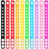 Zhanmai 30 Pieces 10 Colors Silicone Wristband Bulk Adjustable Rubber Wristbands with Holes Wristband for Men Women Birthday(7.1 Inch) view 1