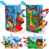 2PCS Baby Books 0-6 Months Infant Toys 0-3 3-6 6-12 Months Baby Tummy Time Sensory Toys 3 4 6 Month Newborn Essentials Must Haves Crinkle Touch Feel Busy Book for Babies Boys Girls Easter Shower Gifts view 1