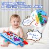 2PCS Baby Books 0-6 Months Infant Toys 0-3 3-6 6-12 Months Baby Tummy Time Sensory Toys 3 4 6 Month Newborn Essentials Must Haves Crinkle Touch Feel Busy Book for Babies Boys Girls Easter Shower Gifts view 4