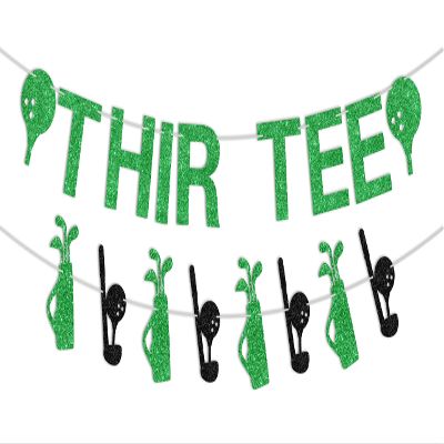 Balterever Golf 30th Birthday Party Decoration Supplies for Men Thir-tee Golf Happy Birthday Banner Bunting Golf Party Garland for Golfer Fans Sports Themed Party Decorations Supplies