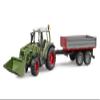 Bruder 02182 Fendt Vario 211 with frontloader and Tipping Trailer view 1