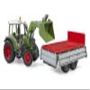 Bruder 02182 Fendt Vario 211 with frontloader and Tipping Trailer view 3