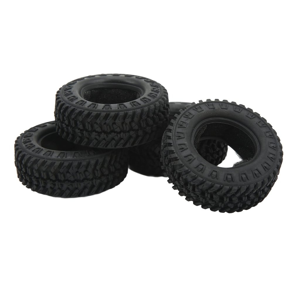 4PCS RC Terraom Tires Super Grip Soft Rubber RC Crawler Mud Tires 1.25inch RC Car Wheel for SCX24 1/24 RC
