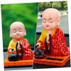 Dashboard Car Funny Nodding Solar Chinese Monk Decor Figurine Ornament Home Interior Head for Figure Ornaments Display Doll Bobblehead Buddha Shaking Little Figurines view 3